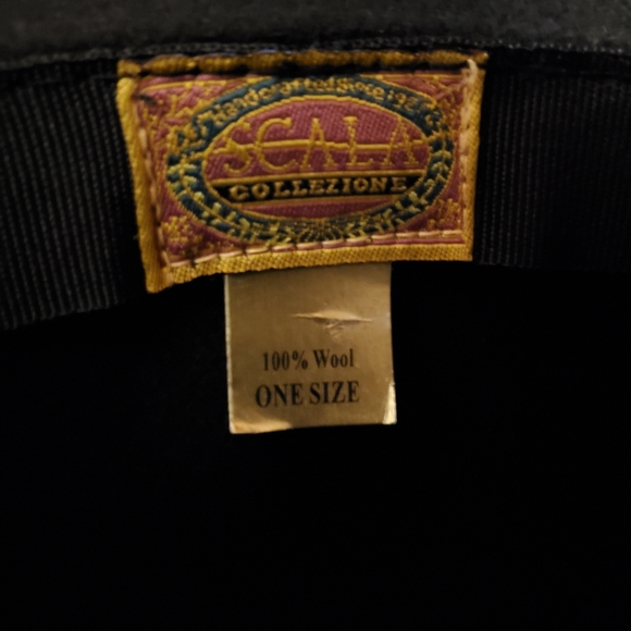 Vintage Scala Black Cloche Wool Beaded Hat - Picture 7 of 7